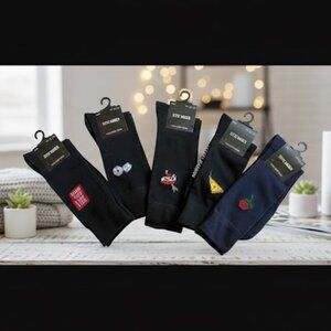 NWT Steve Madden Men’s Crew Socks Bundle | 5-Pack | Size 6-12.5